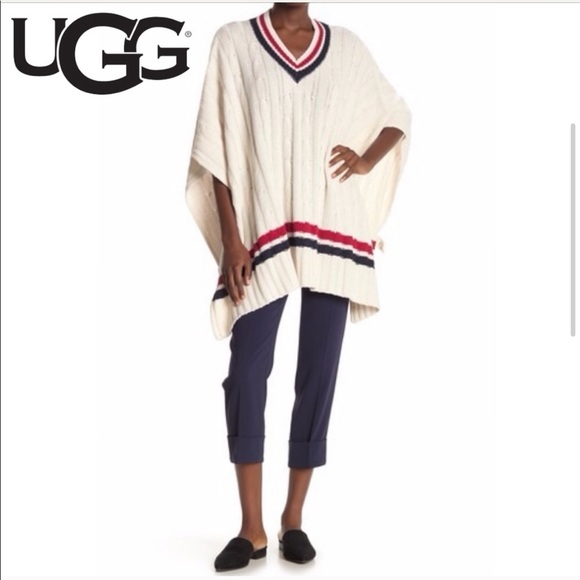 UGG Sweaters - UGG Weslynn Sweater Poncho Cable Knit, XL, New